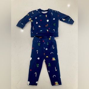 Hanna Anderson 6-12 mo baby Holiday sweat suit